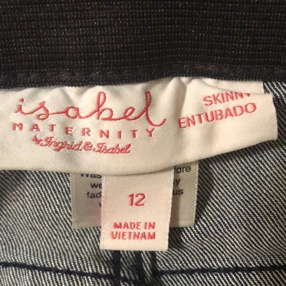 isabel 12 Dark Wash Blue Maternity Skinny Jeans - Picture 12 of 16